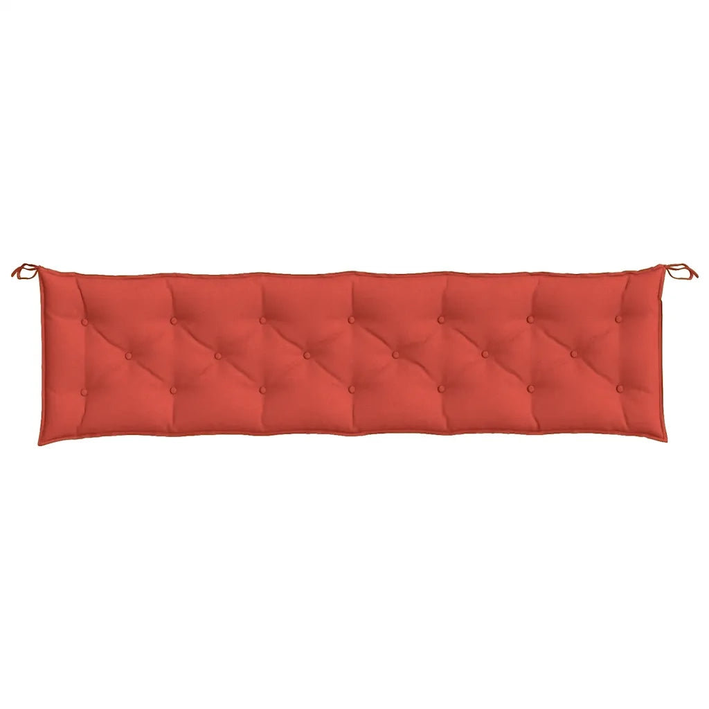 Cuscino per Panca da Giardino Rosso Mélange 200x50x7cm Tessuto 4002581