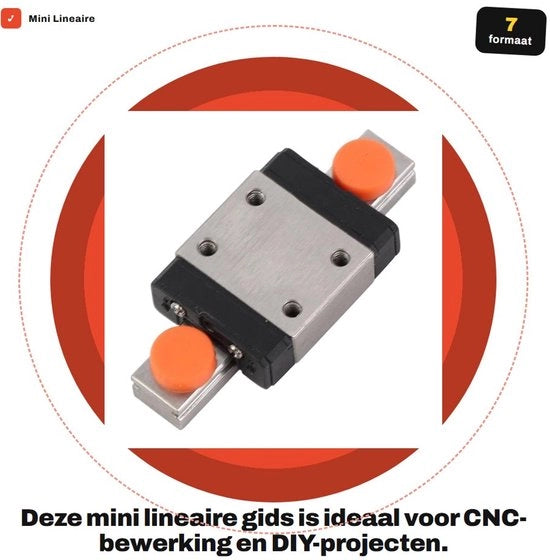 Guida Lineare 7mm di Spessore - Blocco di Acciaio - Blocchi di Guida 40mm di Lunghezza - Leggero - Ossia a Sfera - Sistema di Lubrificazione - Binario di Guida