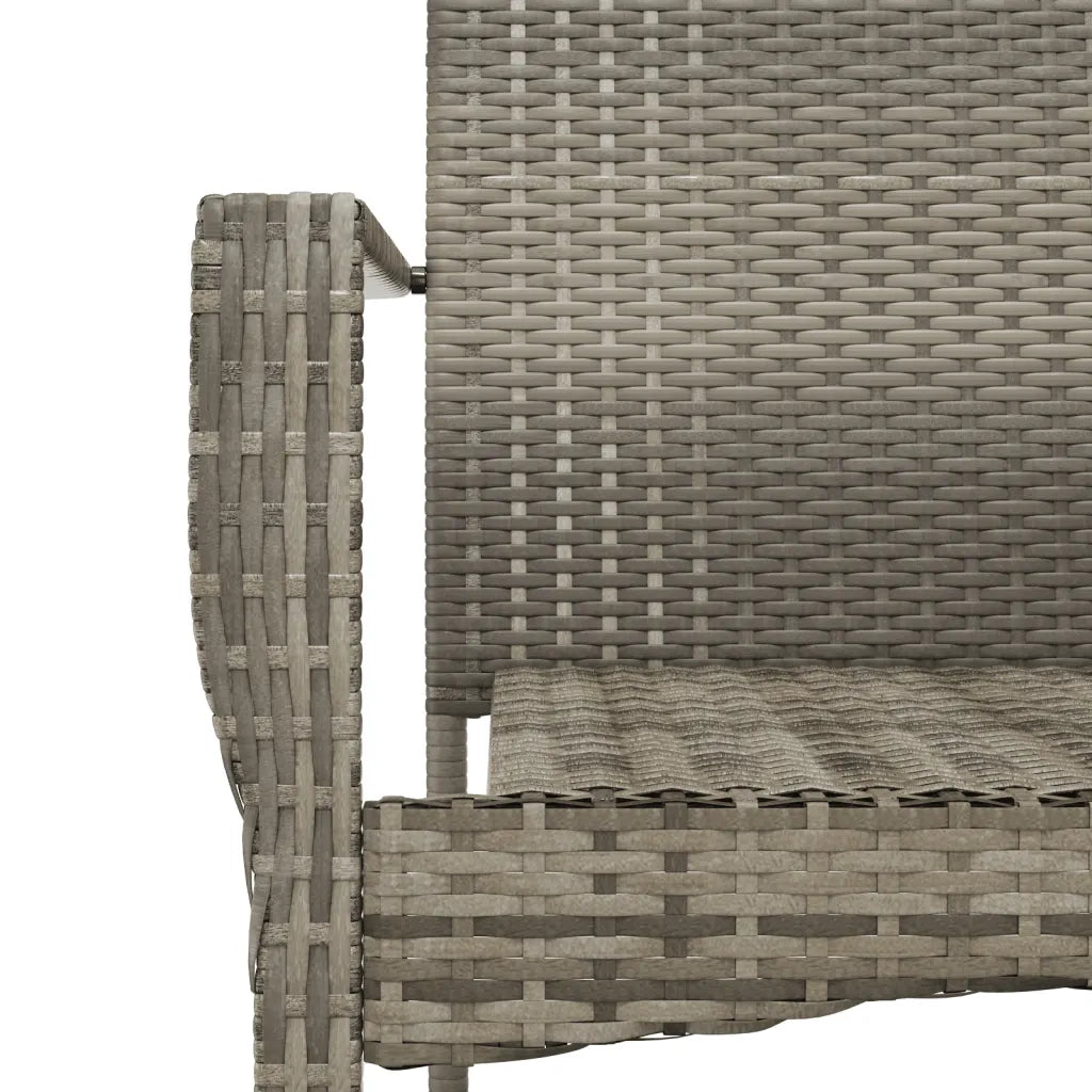 Set da Pranzo da Giardino 7 pz con Cuscini in Polyrattan Grigio 3184984