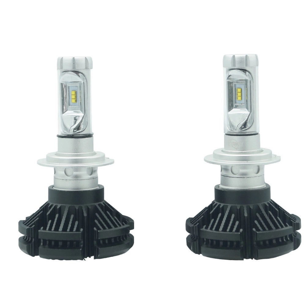 Trade Shop - Coppia Lampade Led Auto Fari H7 X3 Kit Lampadine 50w 6000 Lumen Ip67 -