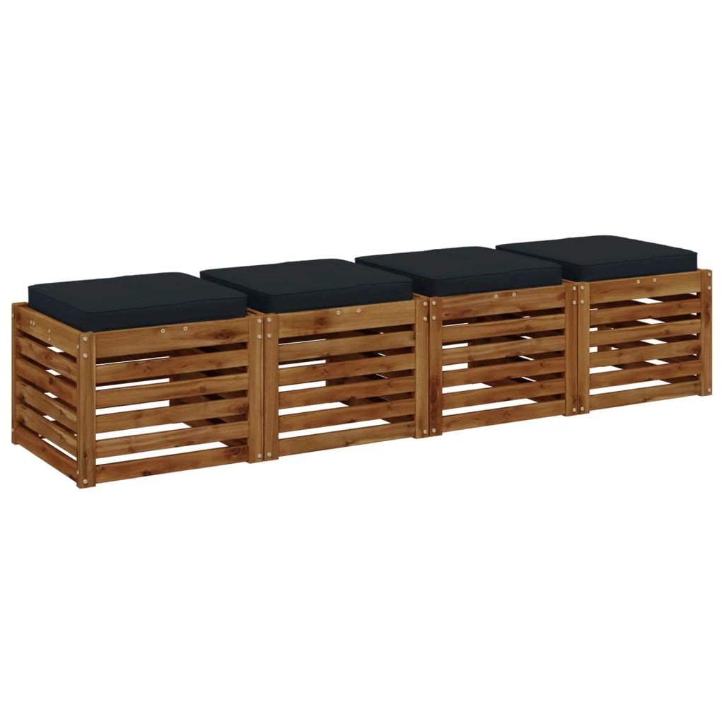 Cuscini per Sedia in 4 Pezzi VUGHT 4 pcs 100% Poliestere 946215