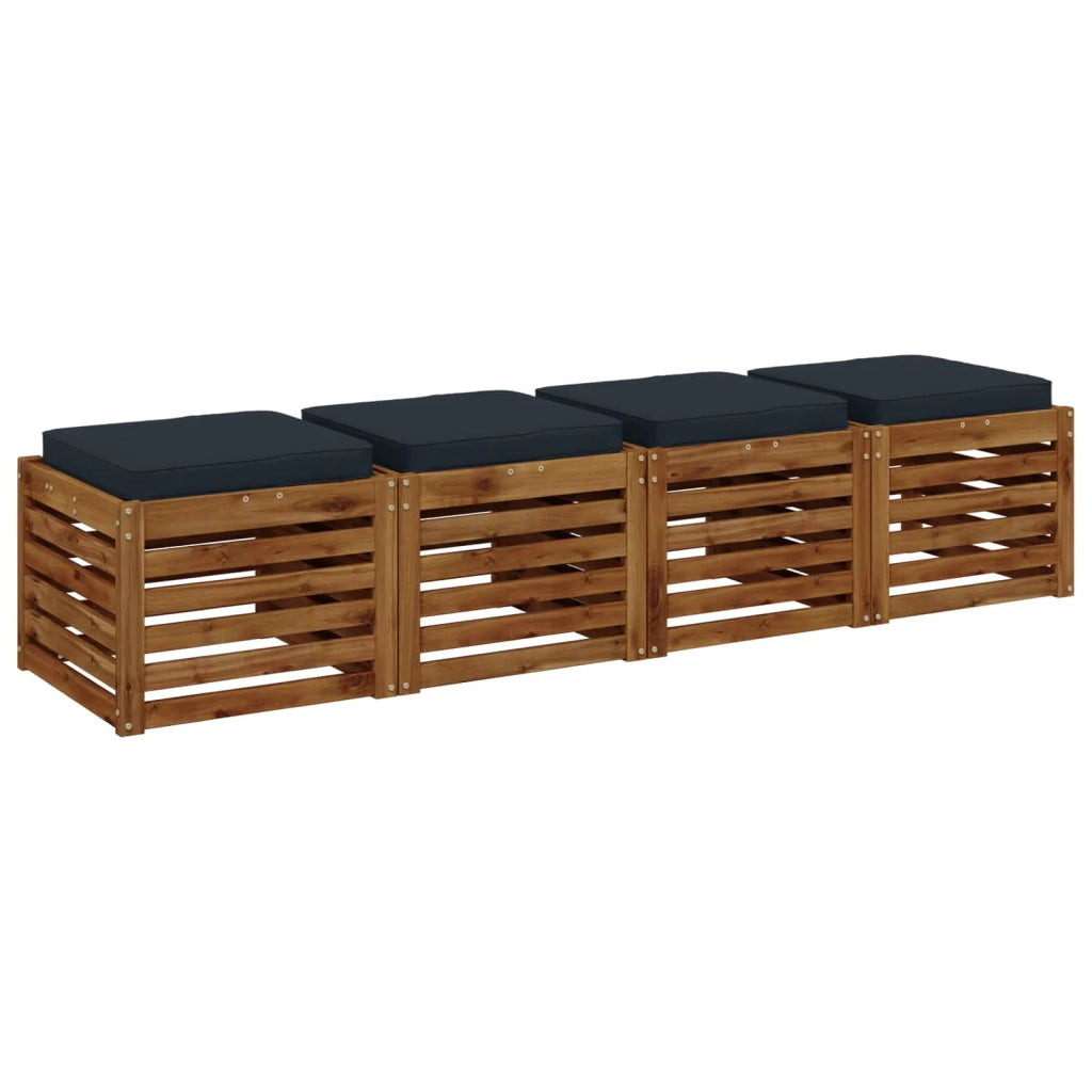 Cuscini per Sedia in 4 Pezzi VUGHT 4 pz 100% Poliestere 946215