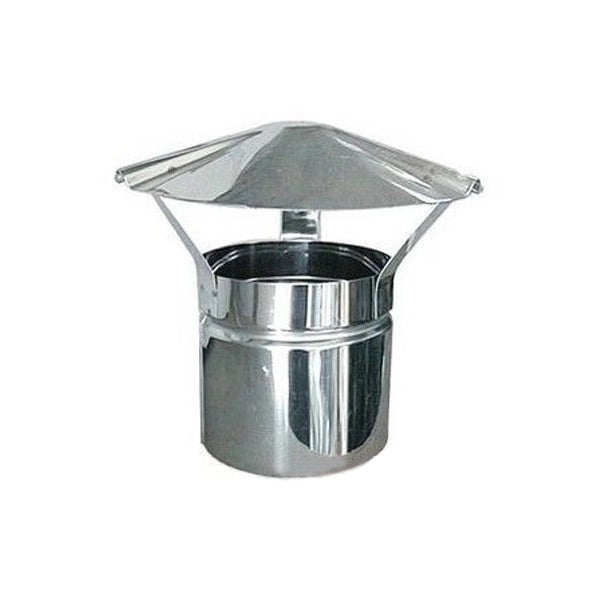 FUMAIOLO FISSO ACCIAIO INOX A CAPPELLO CINESE D.CM.12 TUBO STUFA CAPPELLOTTO