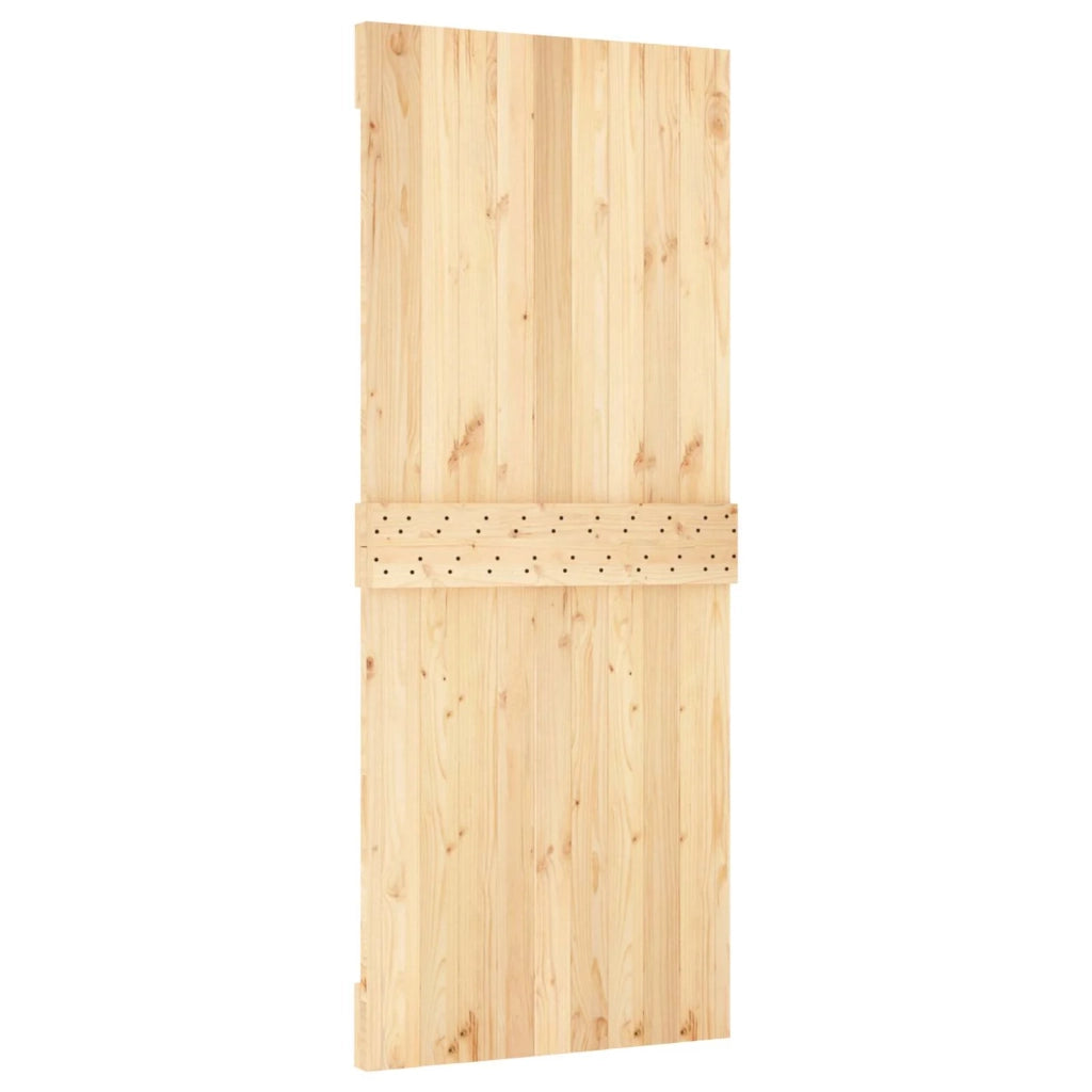 Porta scorrevole Naturale e Nero 85 x 210 cm 3445048