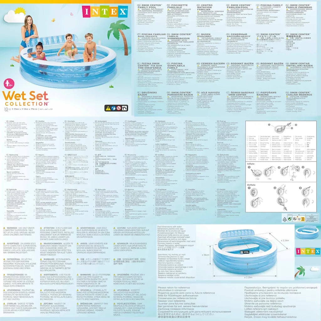INTEX Piscina Gonfiabile per Famiglia Swim Center 57190NP 91527