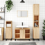 Mobile da Bagno Rovere Sonoma 80x33x60 cm in Legno Multistrato 831631