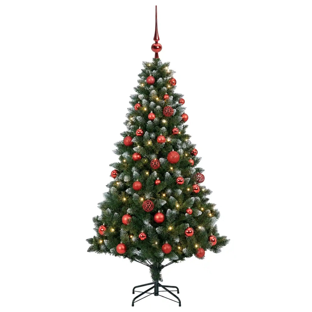 Albero di Natale Artificiale con Palline 150 cm 150 LED 3461326