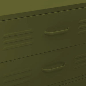 Cassettiera Verde Oliva 80x35x101,5 cm in Acciaio cod mxl 70985
