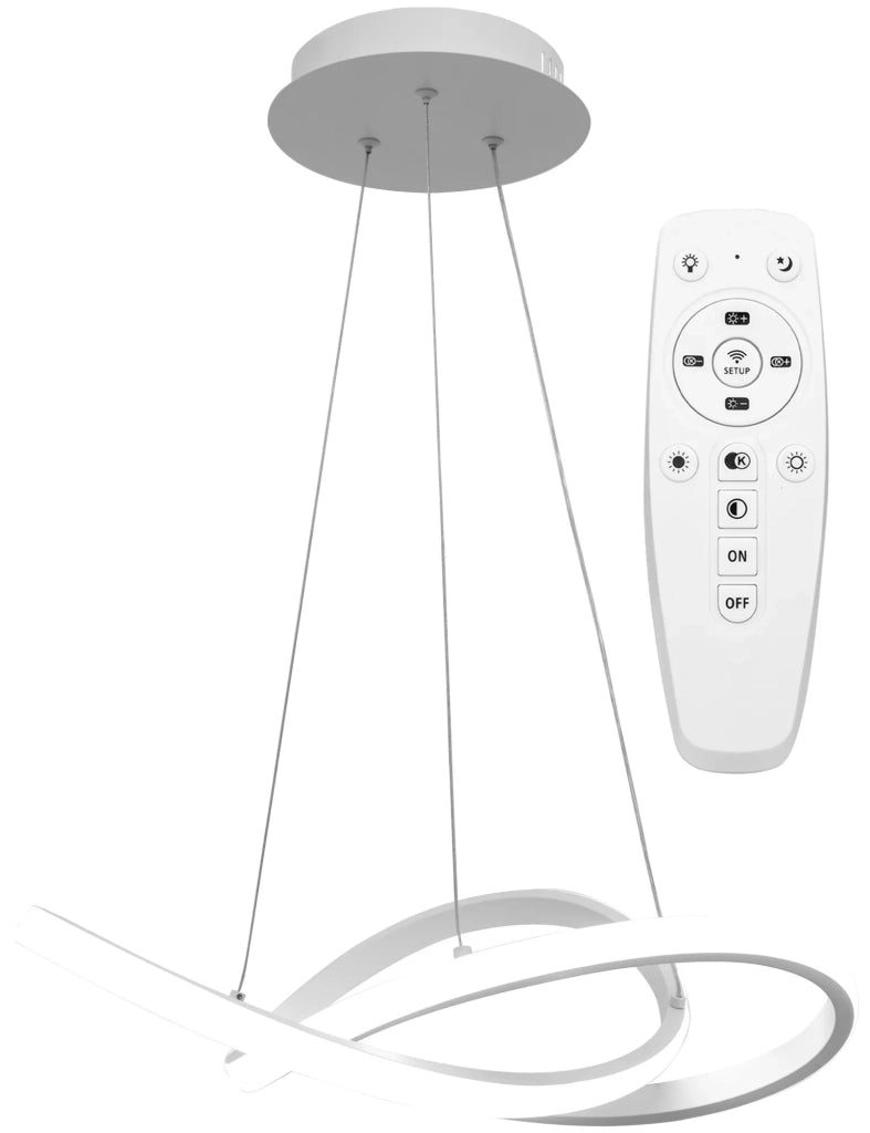 Lampada Da Soffitto Pensile Ring Moderno Led+telecomando App392-cp Bianco
