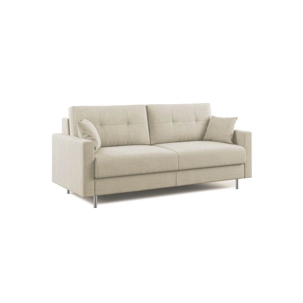 Megan Divano letto matrimoniale in microfibra smacchiabile T11 208 cm (mat. 160x197) panna