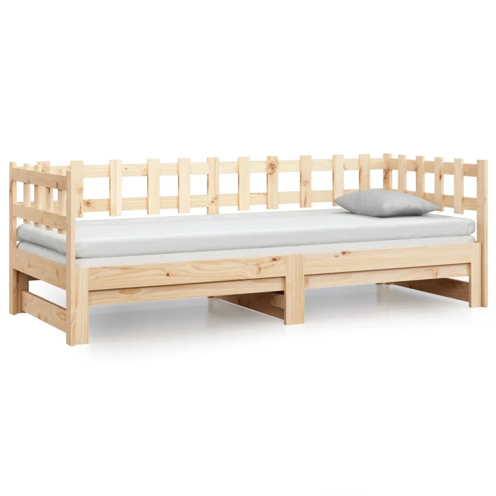 Dormeuse Estraibile 2x(80x200) cm in Legno Massello di Pino cod mxl 59174