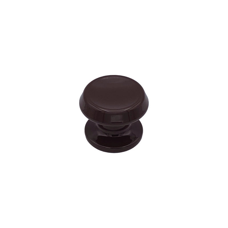 Pomolo fisso per porta SAGUATTI 866/70UB in alluminio marrone lucido