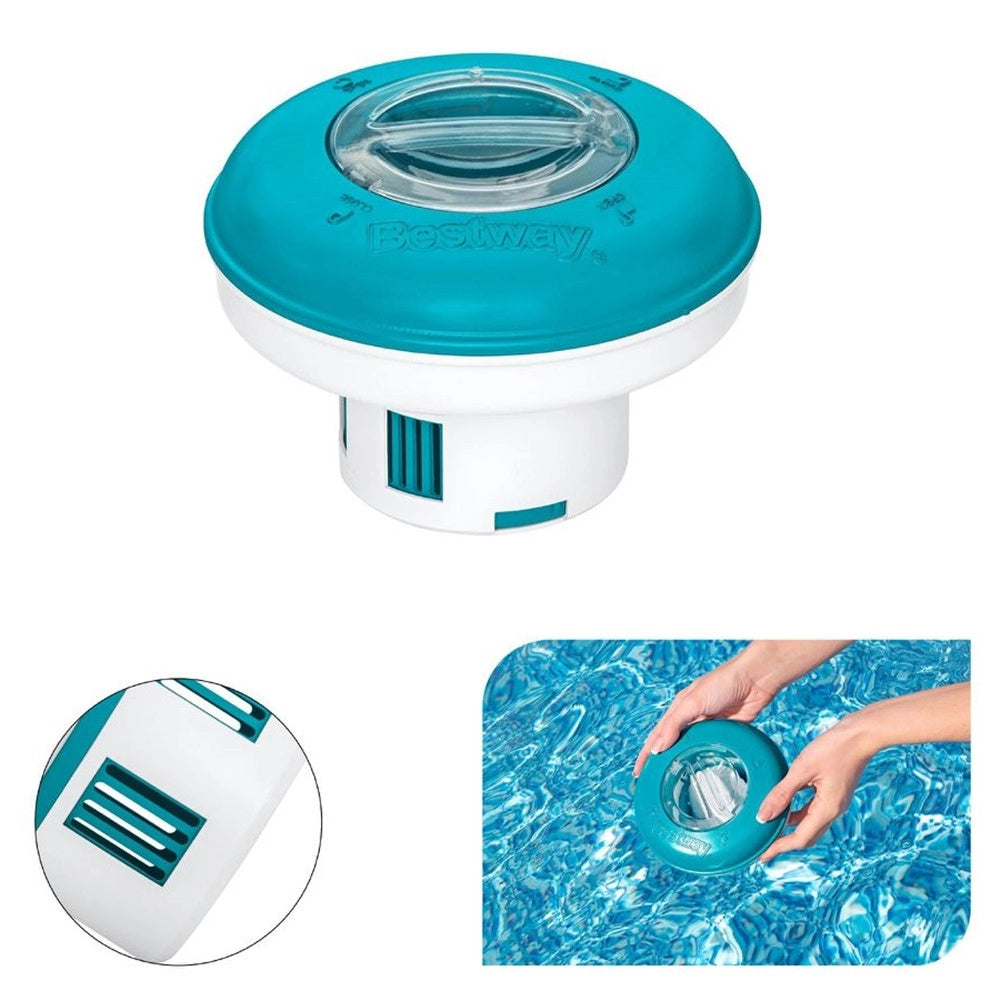 Trade Shop - Dispenser Dosatore Per Cloro Galleggiante Da 16.5cm Trattamento Acqua Piscina 58769 -