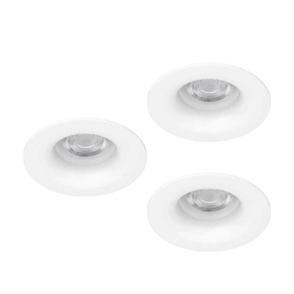 Faretto Incasso Moderno Salabate Alluminio Bianco 3 Luci Led 5W 3X540Lm Ip65