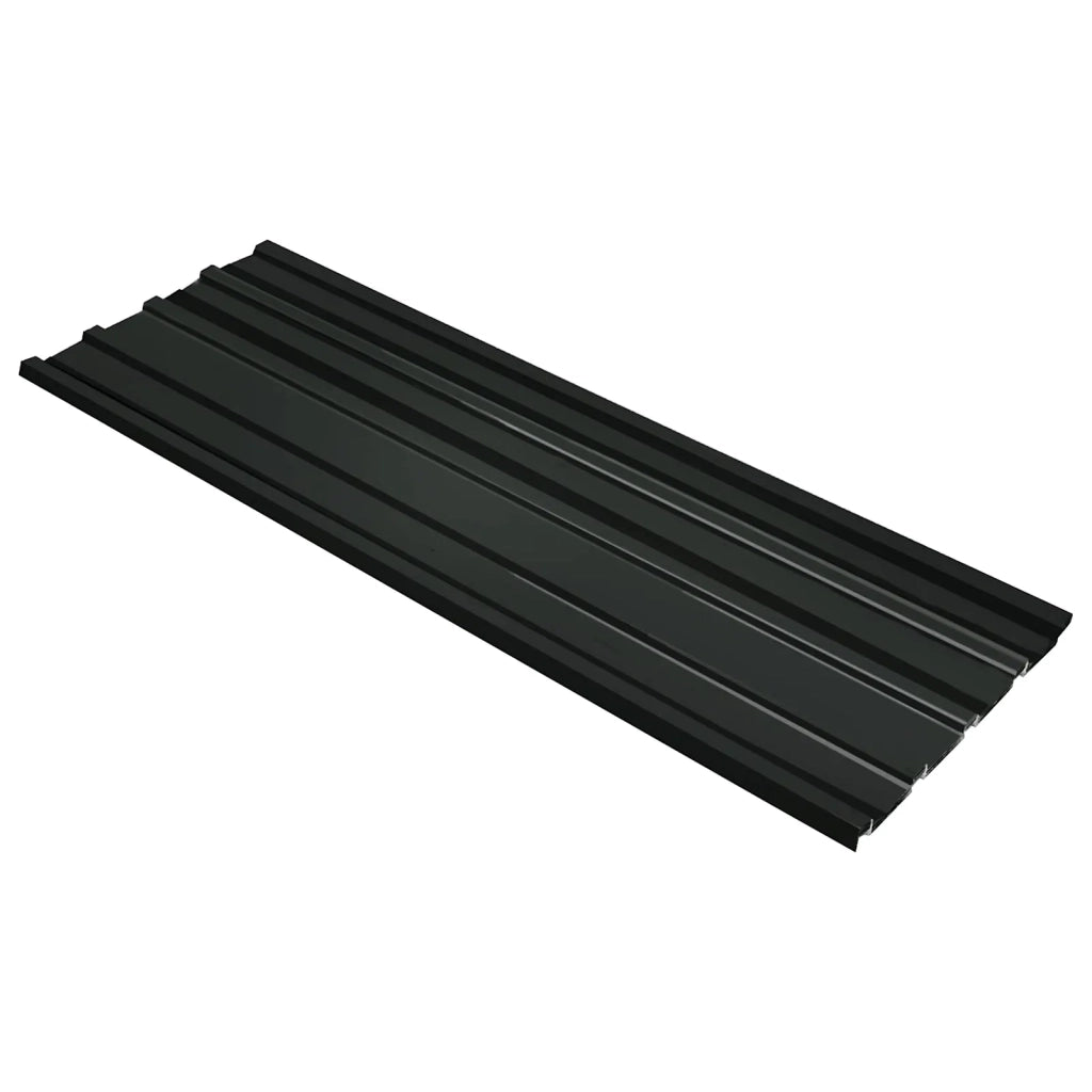 Pannello per tetto 12 pcs Antracite 129 x 45 cm Acciaio zincato 42047075