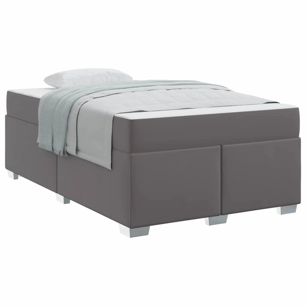 Struttura del letto con materasso Grigio 120 x 190 cm Tessuto
