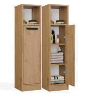 Mobile bagno MEXY 1d colonna scaffale 1 ante 4 ripiani da terra rovere artisan