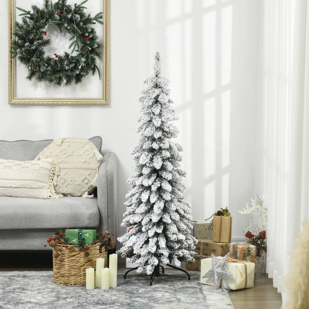 Albero di Natale artificiale ¨C Zephmum ¨C Verde 135 cm con base in acciaio pieghevole