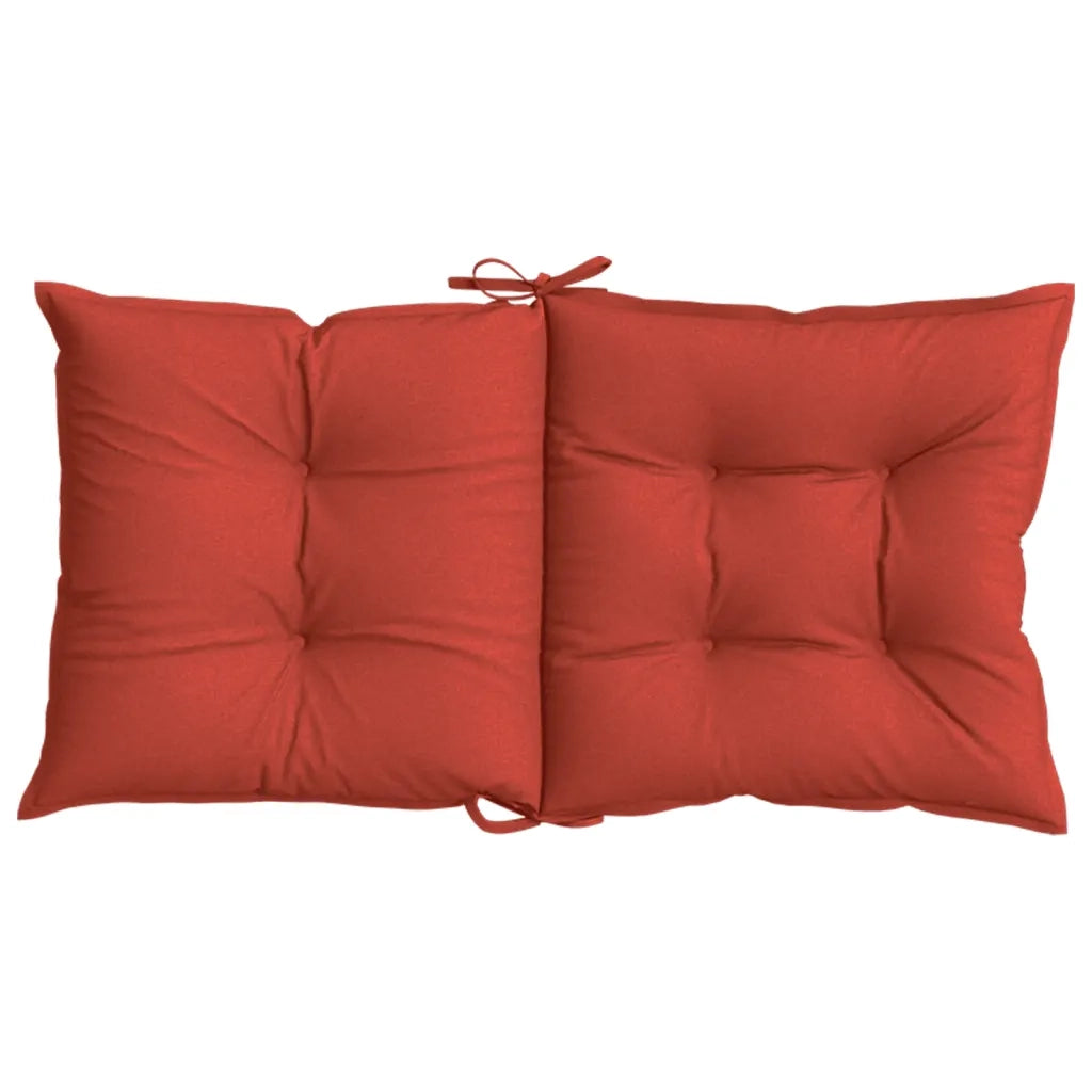 Cuscini Sedia Schiena Bassa 4 pz Rosso MÃ©lange 100x50x7 Tessuto