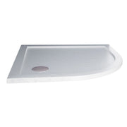 Piatto Doccia Slim 80x80x4 cm Semicircolare Acrilico Bordato Bianco Effetto Pietra mod. Flower