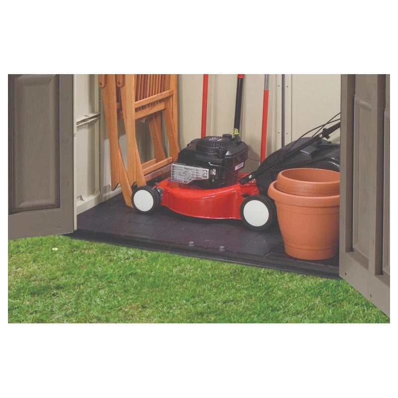 Casetta da giardino in resina 178x195,5x208 cm - con pavimento, mensole incluse e lucernario - Beige – Keter
