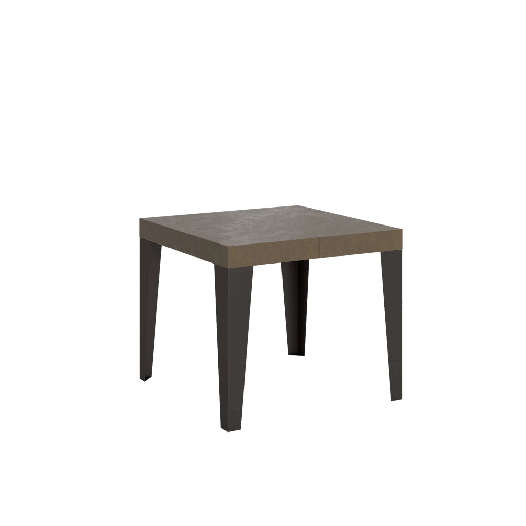 Tavolo Allungabile 90-246x90x77 cm Flame Tortora Telaio Antracite