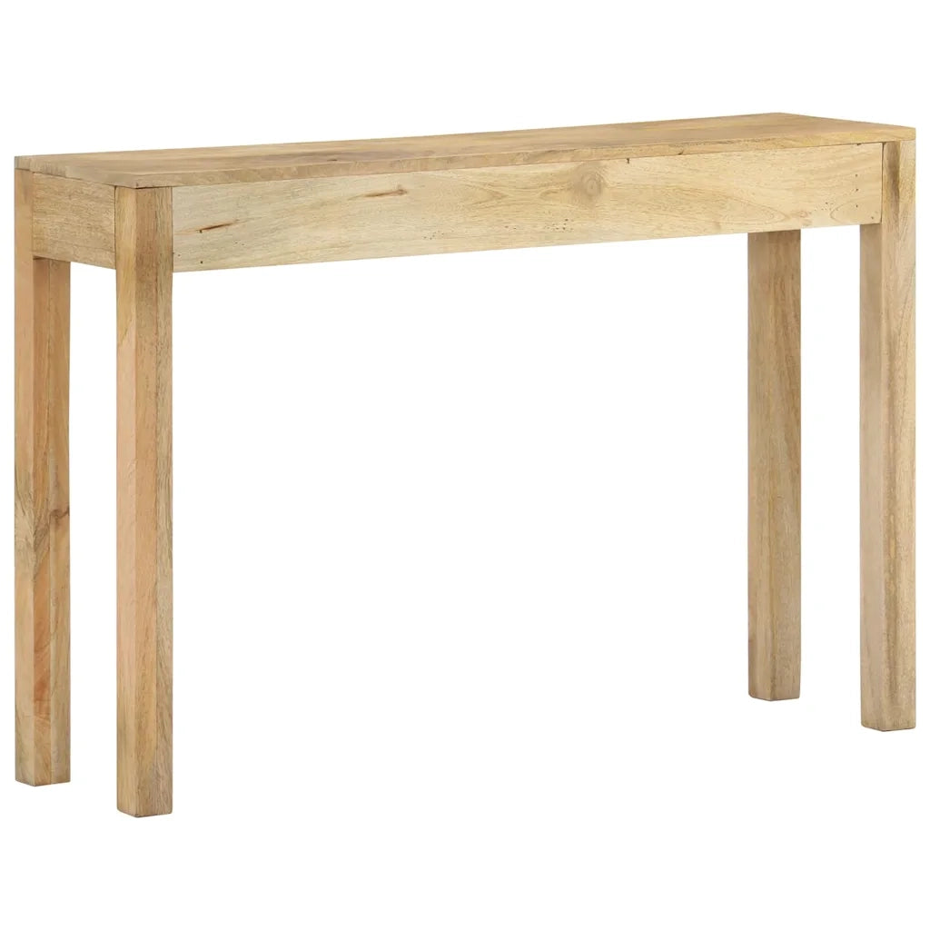Tavolo Consolle 110x30x75 cm Legno Massello Sbiancato di Mango 351617