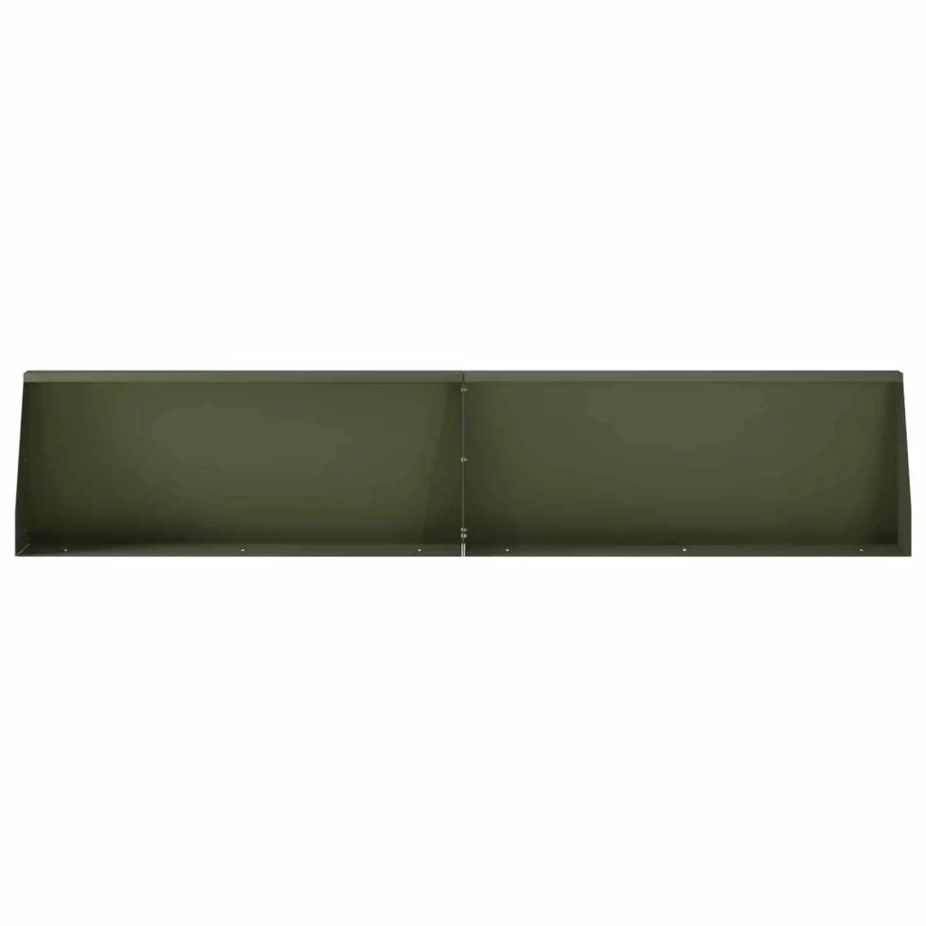 Muro di contenimento 2 pz 100 x 12 x 30 cm Acciaio Verde Oliva 8015139