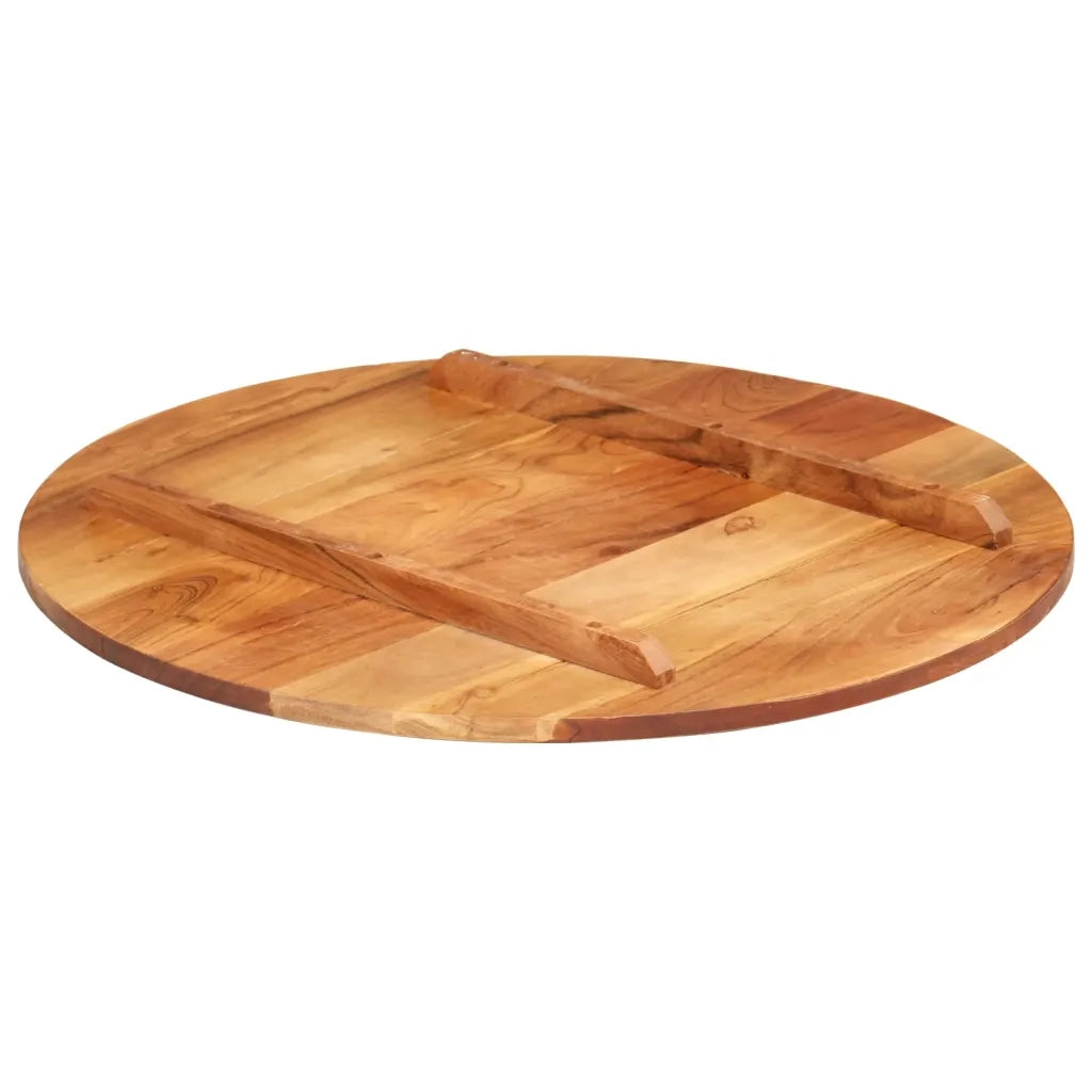 Piano Tavolo in Legno Massello di Acacia Rotondo 15-16 mm 60 cm 285969