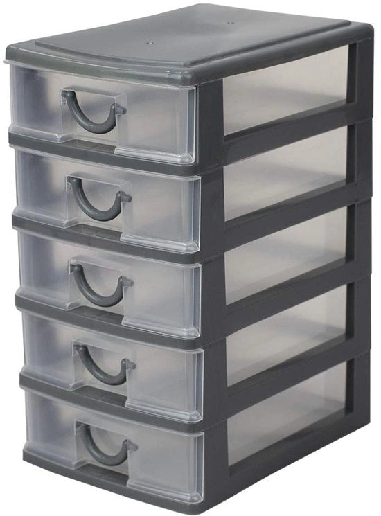 Organizzatore di carreggiata in plastica a 5 strati, grigio