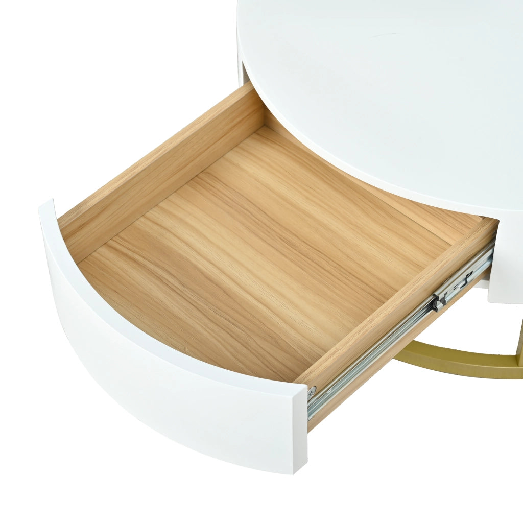 Tavolino da salotto 70x70x56 cm; 60x60x27 cm; piano sollevabile con cassetto; MDF; bianco