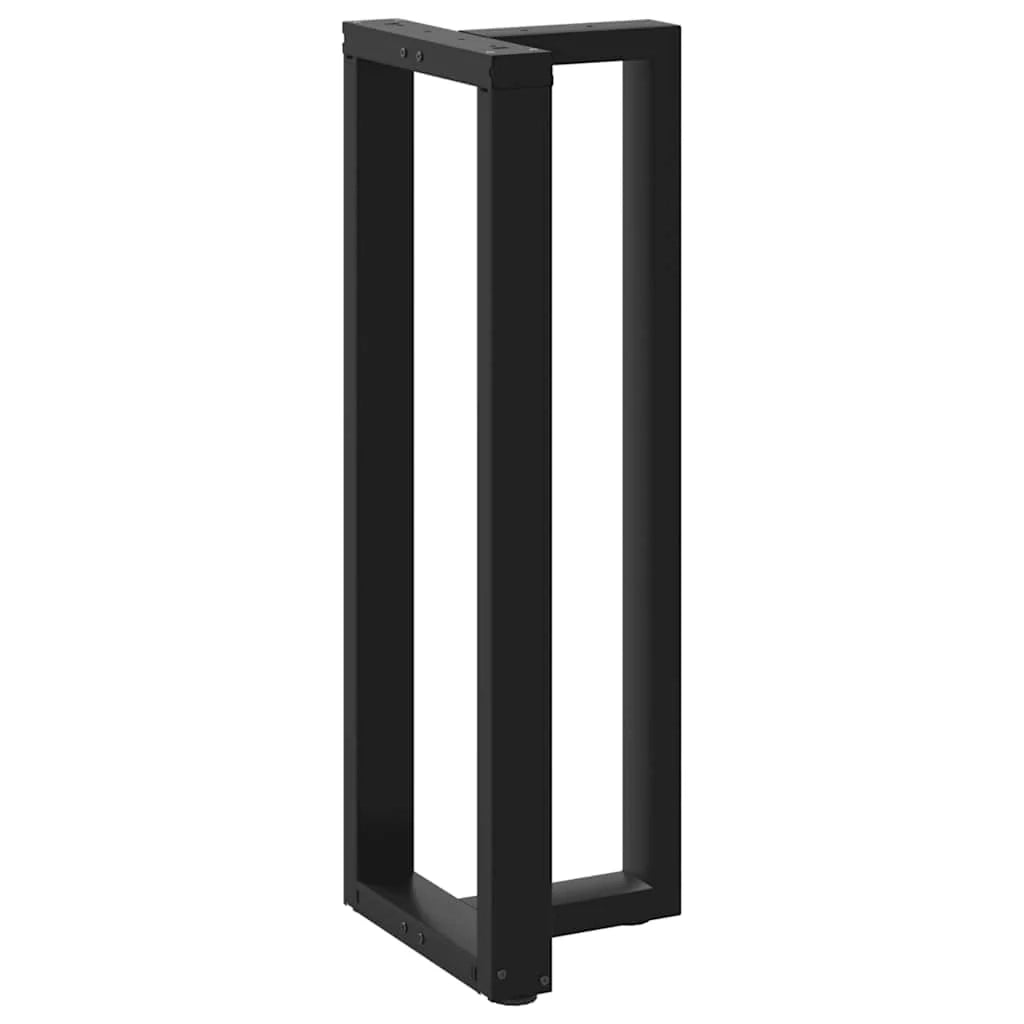 Set di 2 gambe per tavolo da bar a forma di T con piedini regolabili 50 x 35 x 110 cm acciaio verniciato a polvere nero 02_0057360