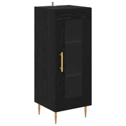 Credenza | Madia | Buffet da pranzo | Armadio da pranzo Rovere nero 34 x 34,5 x 90 cm Legno multistrato