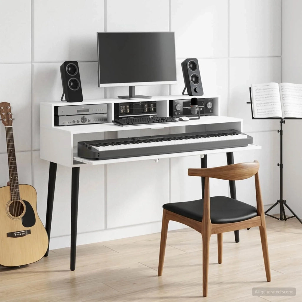 Scrivania studio Bianco 110 x 42,5 x 36 cm Legno ingegnerizzato 8006732
