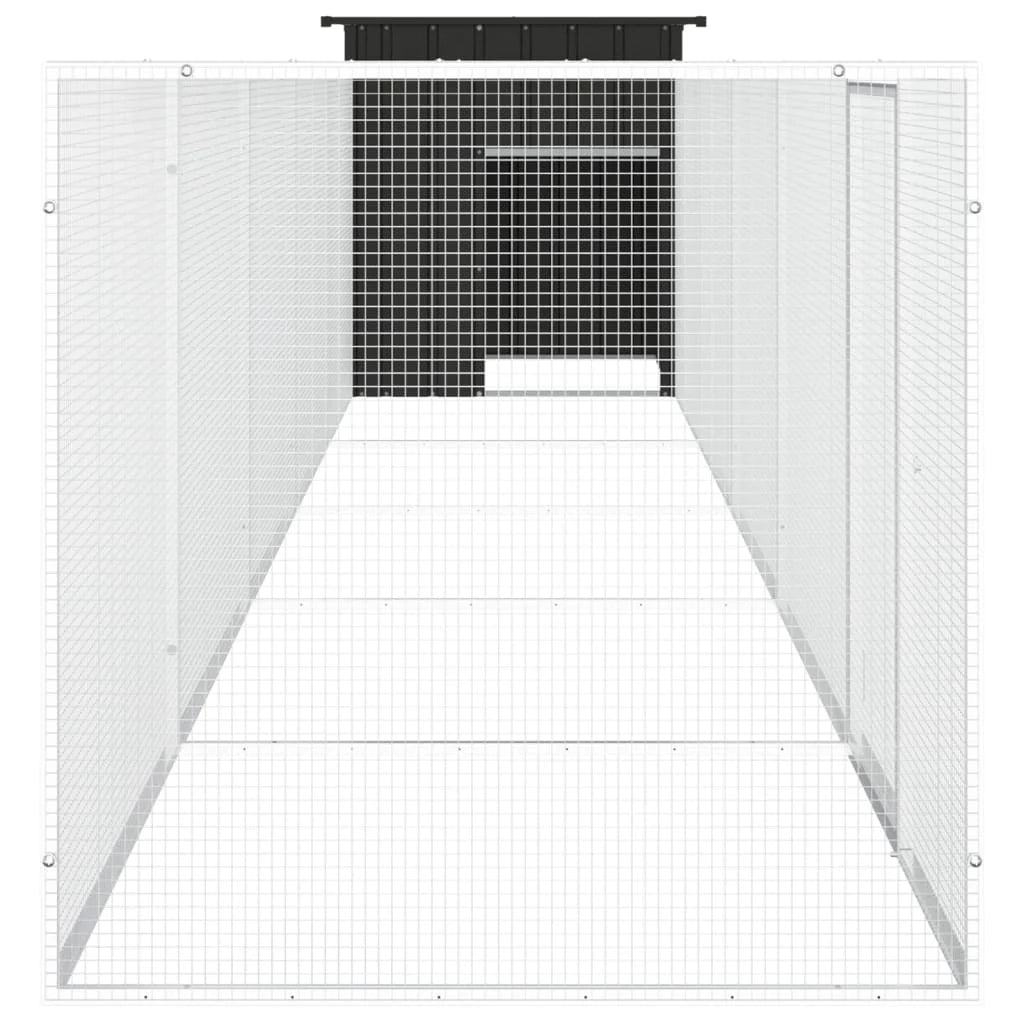 Recinto per pollaio in acciaio zincato antracite 600 x 91 x 100 cm 02_0043930