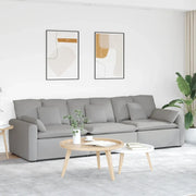 Divano Modulare con Cuscini Grigio Nuvola 3321096