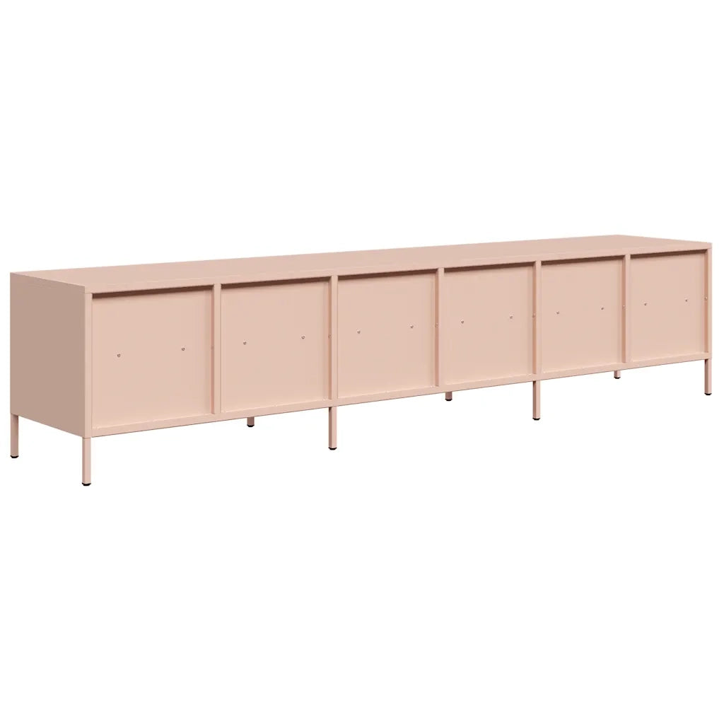 Mobile TV Rosa 202x39x43,5 cm in Acciaio Laminato a Freddo 3307150