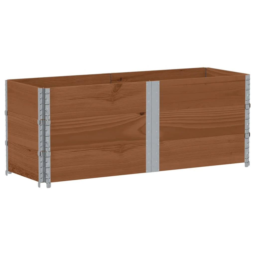 Vassoio per fioriera aiuola rialzata piante fiori terrazza giardino 150 x 50 cm legno massello di pino marrone 02_0037437