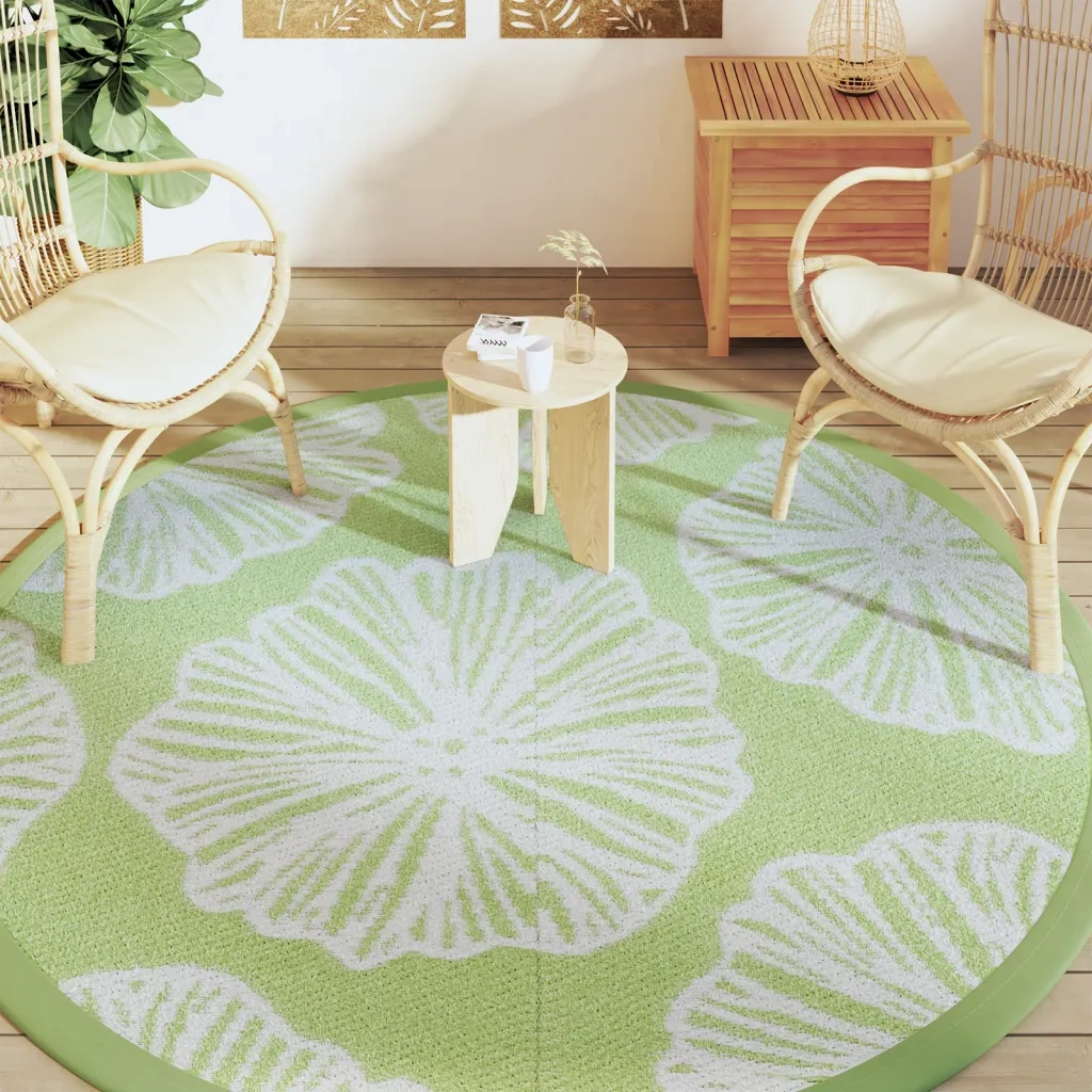 Tappeto da Esterno ARAKIL Verde Ã˜200 cm in PP