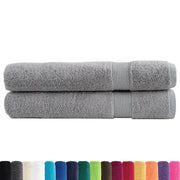 Asciugamani Premium SOLUND 2 pz | Teli per bagno Grigio 100x200 cm 600 g/m2