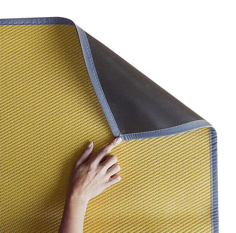 Tappeto vinilico di alta qualità giallo-grigio 80x150