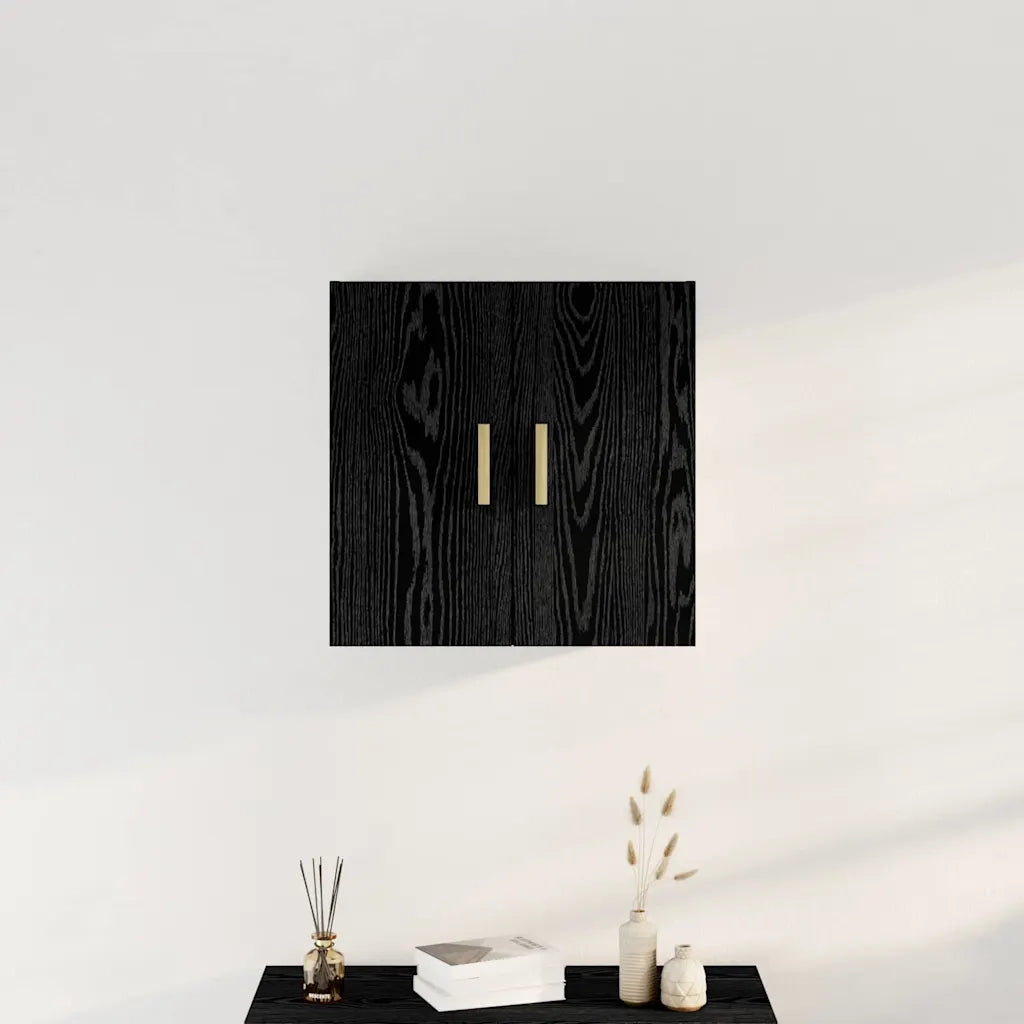 Armadietto a muro Rovere Nero 60 x 30 x 60 cm Legno multistrato 862799