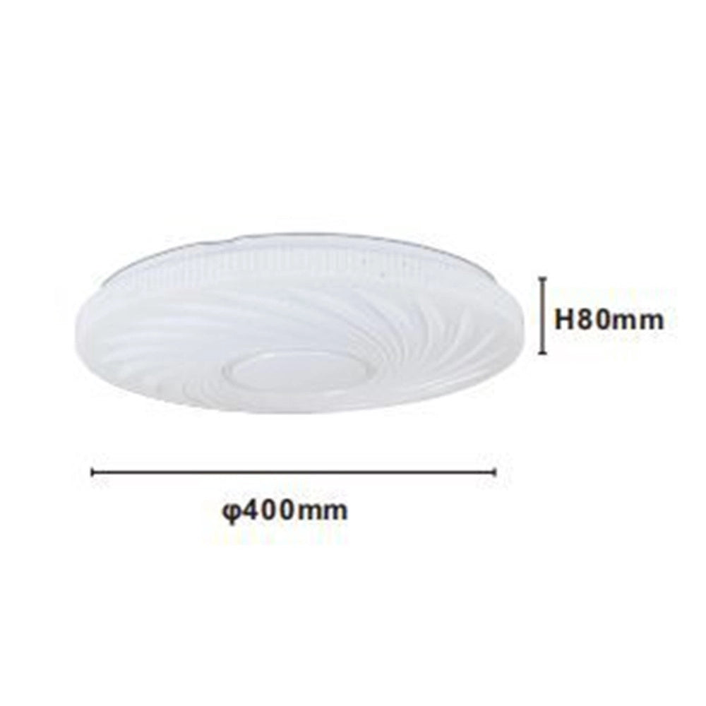 Trade Shop - Plafoniera Led Lampada Da Soffitto Vortice 45 Watt Luce Fredda 6500k Bianco 75338 -