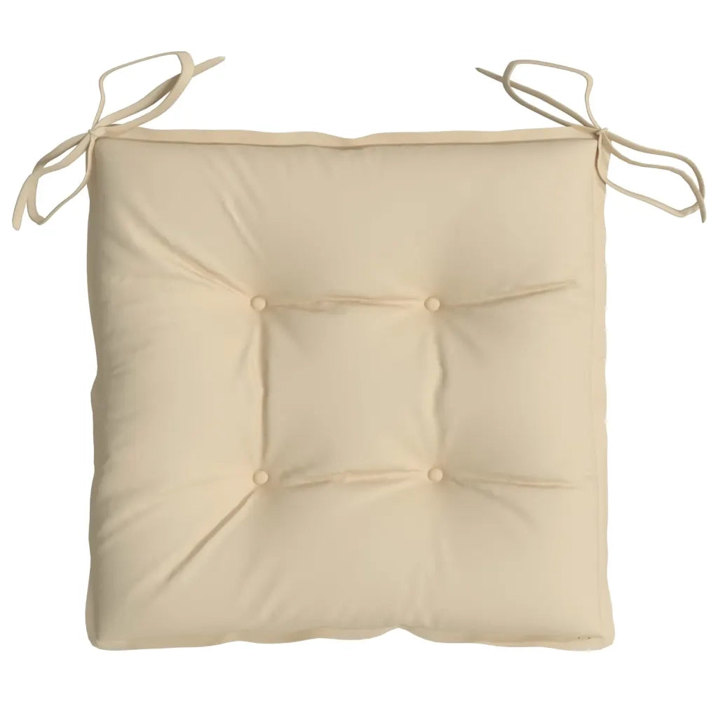 Cuscini per Sedia 6 pz Beige 40x40x7 cm in Tessuto Oxford