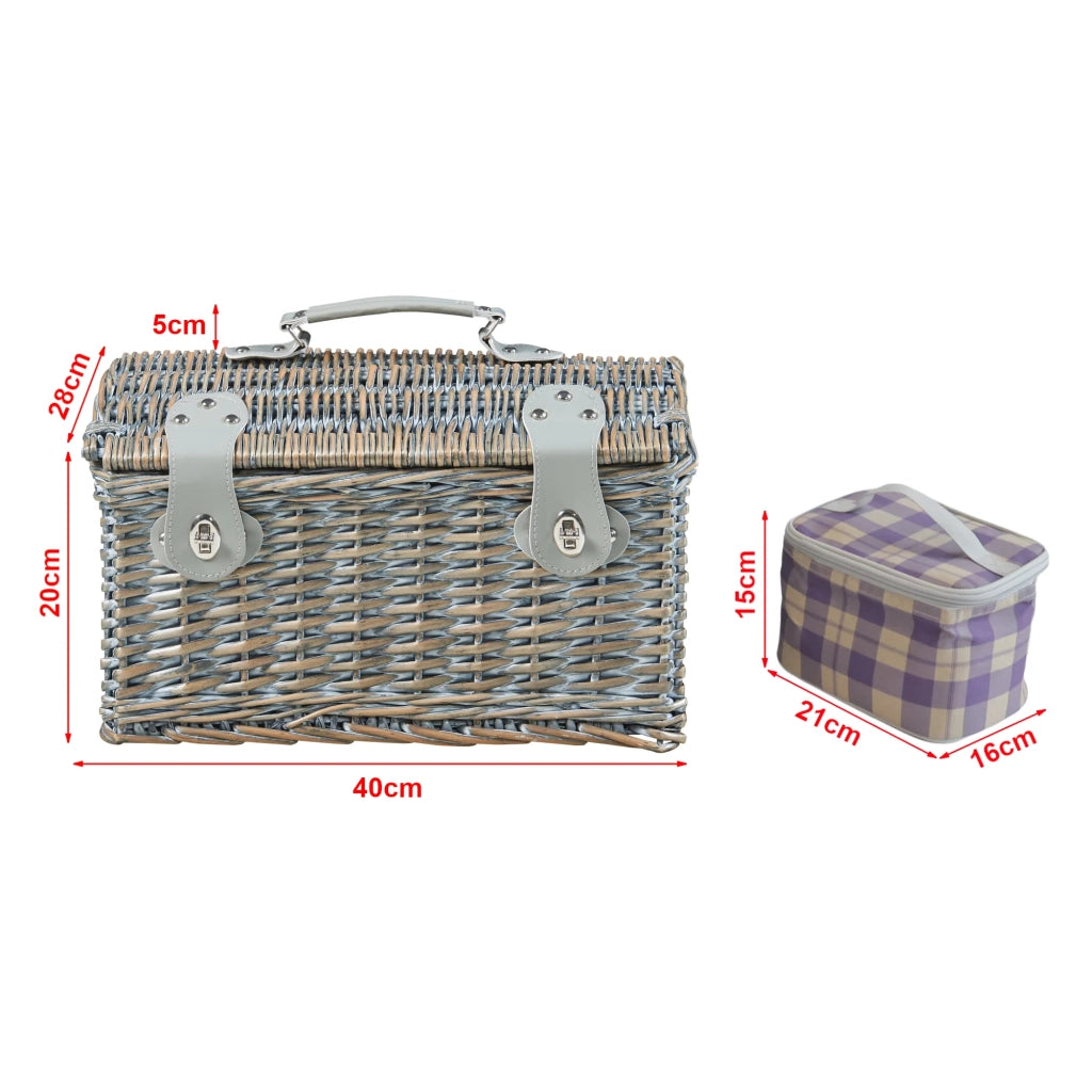 Cestino da picnic per 2 persone con borsa termica grigio viola beige 03_0010203
