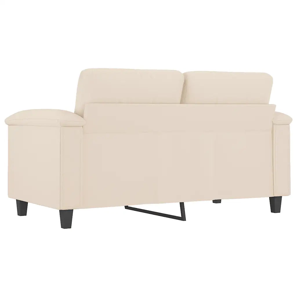 Divano a 2 Posti-Sofa 2 Posti Beige 120 cm in Tessuto Microfibra