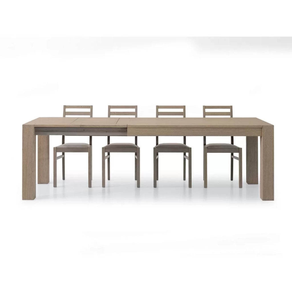 Tavolo allungabile legno di rovere tinta seppia 140-220x90 (638) - Mobili 2G