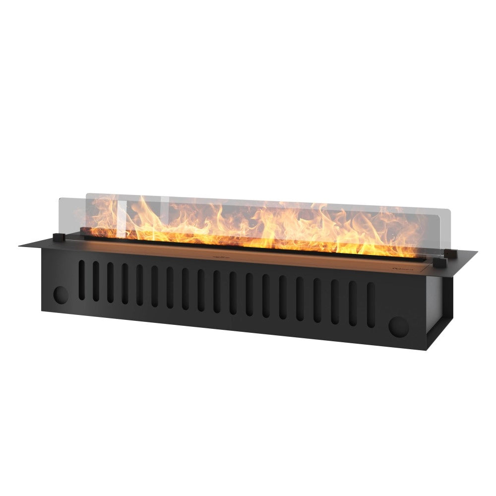 Caminetto a Vapore Acqueo da Incasso Invapo Insert 1200 - Fiamma Multicolore, Effetto 3D e Controllo App, Serbatoio 2.4l - 120cm
