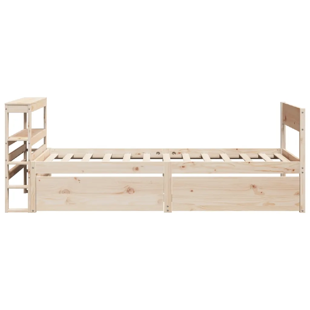 Letto senza Materasso 90x190 cm in Legno Massello di Pino