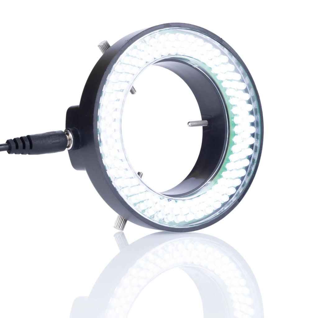 Illuminatore per Microscopio 144xLED – Regolabile con Dimmer | Diametro 60–95 mm